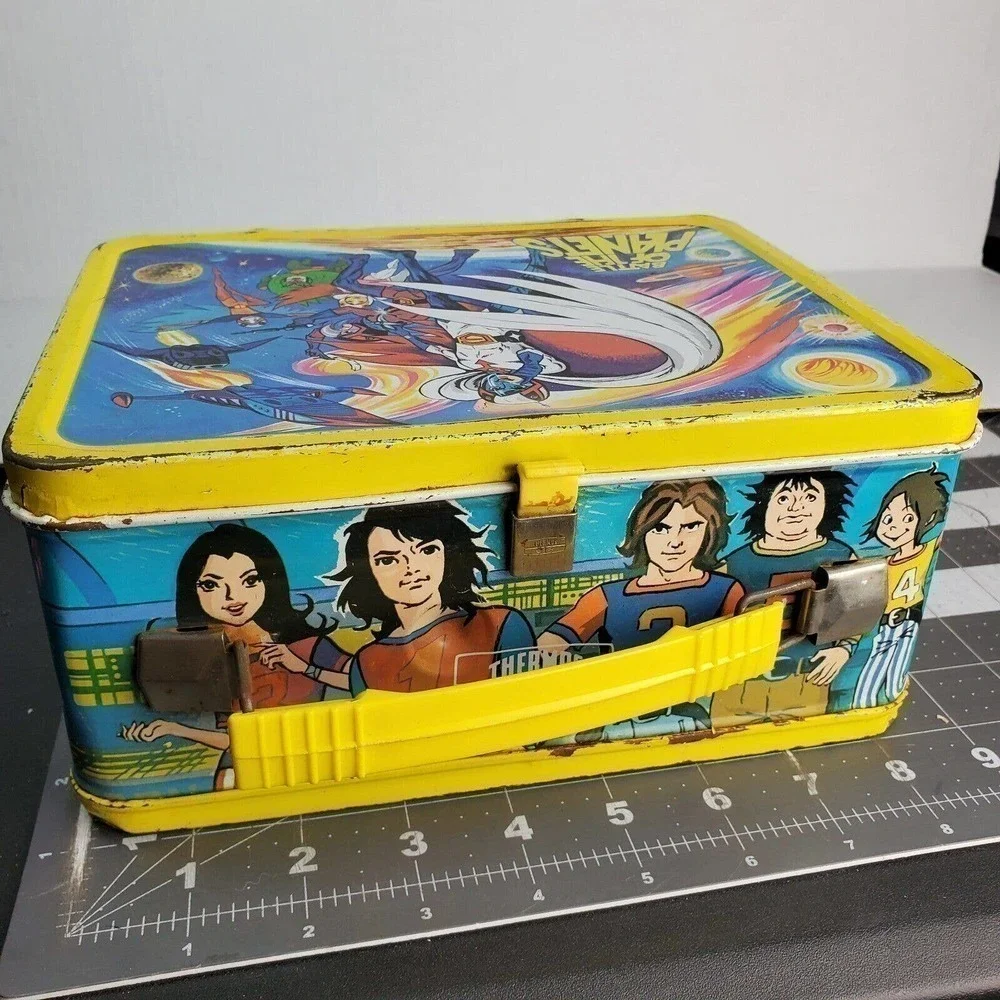 Battle Of The Planets Cartoon Superheros Vintage 70s Metal Lunchbox -No Thermos